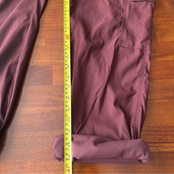 Prana Stretch Zion II Maroon Cacao Slim Fit Convertible Pants - Picture 12 of 14
